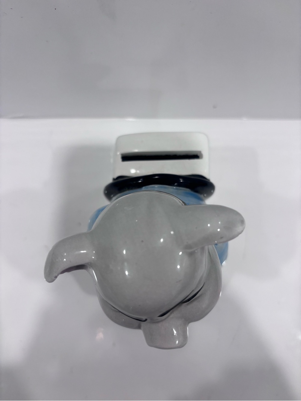 Vintage Ceramic Pig Figurine Piggy Bank On Toilet 5” Original Stopper - Picture 6 of 7